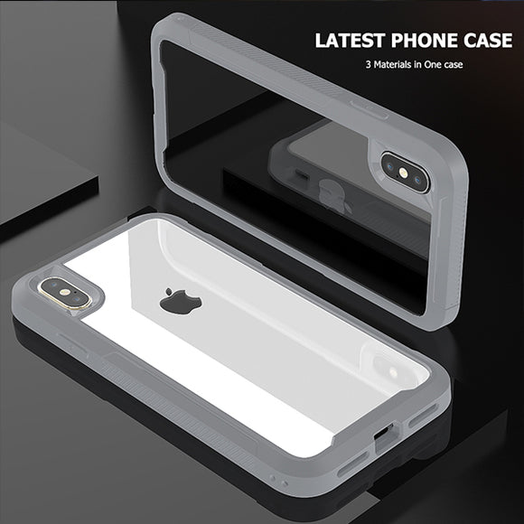 New Arrival PC + TPU Silicone Bumper Frame Shockproof Case For iPhone X XR XS MAX 8 7 6S 6/Plus