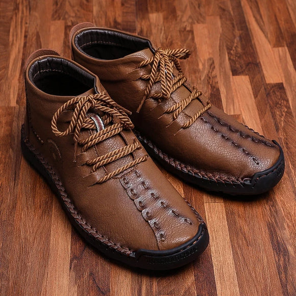 2019 Handmade Men Waterproof Leather Boots
