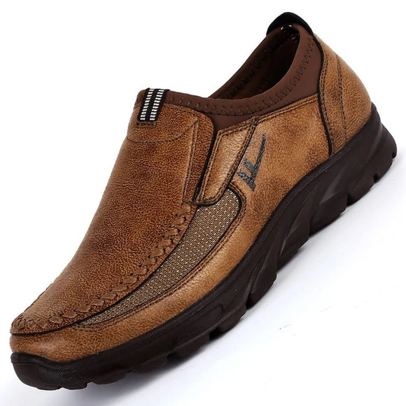 Fashion Men's Casual Quality Leather Loafers Slip-on Shoes