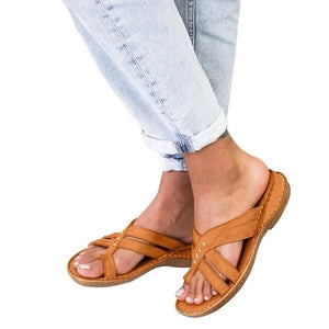 Fashion Ladies Comfort Flip Flops Wedges Gladiator Sandals