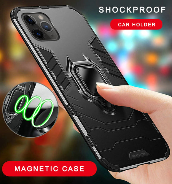 New Luxury Shockproof Heavy Duty Anti-knock PC + TPU Cover With Holder For iPhone 11 X XR XS MAX 8 7 6S 6/Plus