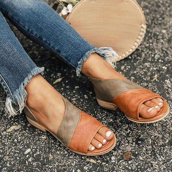 Shoes - Vintage Style Fashion Women's Casual Peep Toe Pointed Flat Sandals