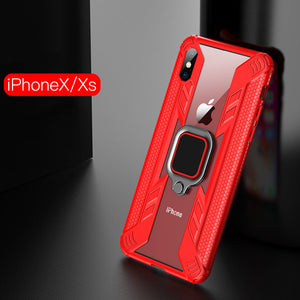 Phone Case - Luxury Armor Shockproof Bumper Magnetic Ring Holder Case For iPhone X XR XS MAX 8 7 6S 6/Plus