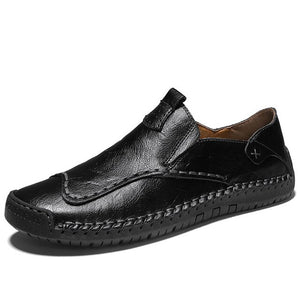 Men's Hand Stitching Slip On Soft Casual Leather Flats