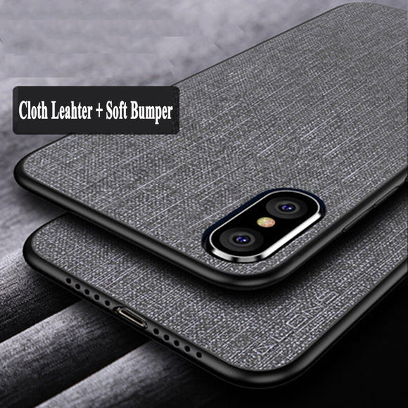 Ultra Thin Fabric Canvas Phone Case For iPhone X XR XS MAX 8 7 6S 6/Plus