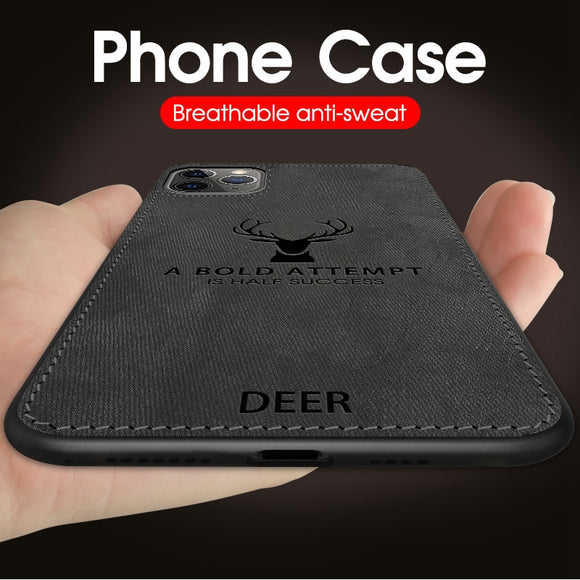 Luxury Ultra Thin Deer Cloth Phone Case For iPhone 11 Pro Max X XR XS MAX 8 7 6S 6/Plus