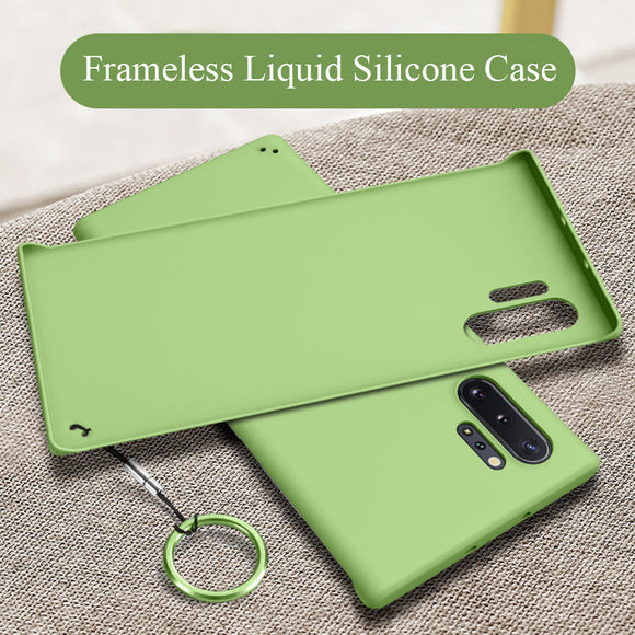 Ultra Thin Liquid Silicone Matte Frameless Case For Samsung Note 10/Plus Note 9 S10 S9/Plus With FREE Ring
