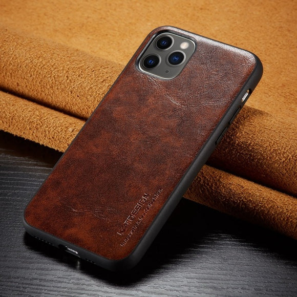 Luxury Ultra Slim Shockproof Leather Back Case For iPhone 11/Pro/Max X XR XS MAX 8 7 6S 6/Plus