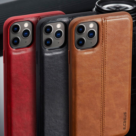 Hizada Luxury Ultra Thin Shockproof Leather Back Cover Case For iPhone 11/Pro/Max X XR XS MAX 8 7 6S 6/Plus