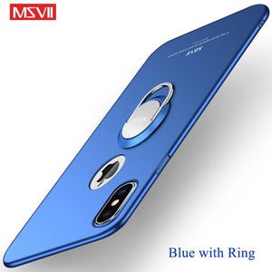 Ultra Thin Matte Magnetic Ring Holder Case For iPhone X XR XS MAX 8 7 6S 6/Plus(Buy 2 Get 10% off, 3 Get 15% off)