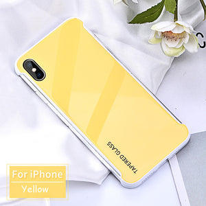Ultra Thin Frameless Tempered Glass Case For X XR XS MAX 8 7 6S 6/Plus