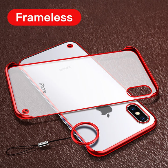 Ultra Thin Frameless Clear Phone Case For iPhone X XR XS MAX 8 7 6S 6/Plus