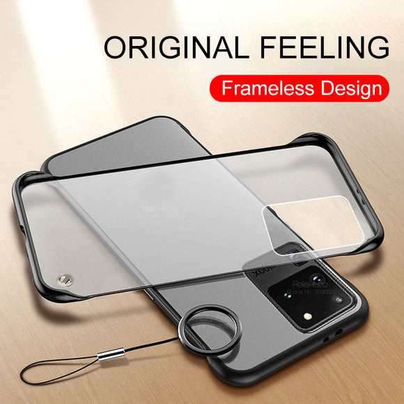 Hizada Fashion Framless Matte Case With Free Ring For Samsung Note 10/Plus/9/8 S20/Plus/Ultra S10/Plus/E S9 S8/Plus