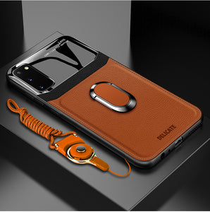 New Luxury Shockproof Leather + Hard PC Magnetic Ring Holder Case For Samsung S20/Plus/Ultra S10/Plus/E Note 10/Plus/9/8 S9 S8/Plus With FREE Strap(Buy 2 Get 10% off, 3 Get 15% off)