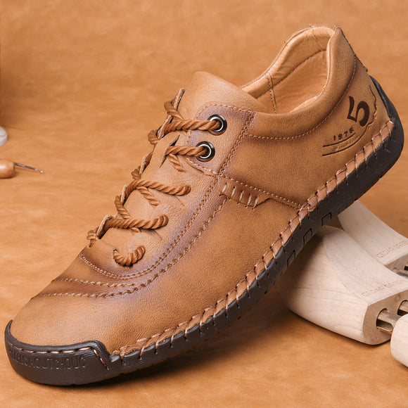 Hizada Fashion Style Men's Handmade Breathable Walking Casual Shoes