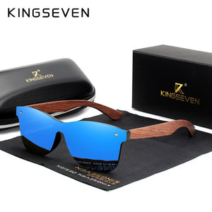 Hizada New Men's Natural Wooden Polarized Sunglasses