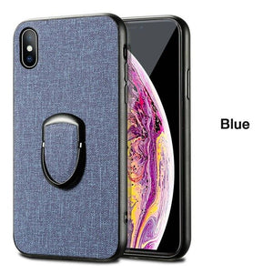 Fabric Canvas Silicon Phone Case For iPhone X XR XS MAX 8 7 6S 6/Plus
