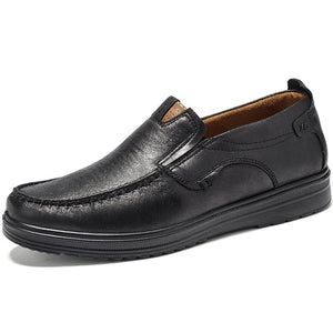 Hizada Fashion Style Men's Comfy Slip On Loafers Casual Leather Shoes