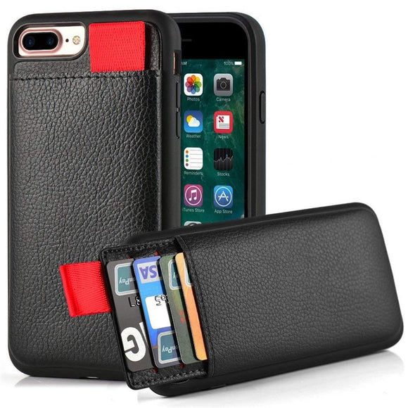 Hizada Leather Wallet Card Slot Case For iPhone X XR XS MAX 8 7 6S 6/Plus