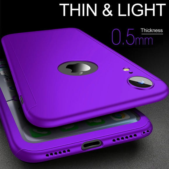 Luxury 360 Full Protection Case For iPhone X XR XS MAX 8 7 6S 6/Plus 5 With FREE Screen Film