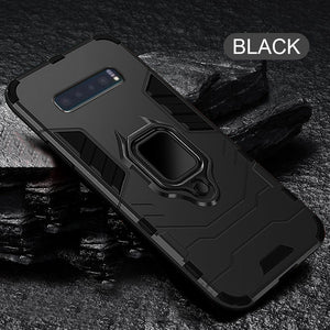 Shockproof Heavy Duty Anti-knock PC + TPU Cover With Holder For Note 10 Samsung S10 S10 Plus S10E Note 9/8 S9 S8/Plus