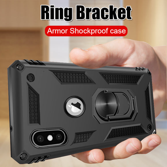 Luxury Silicone Bumper Shockproof Magnetic Ring Holder Case For iPhone 11 X XR XS MAX 8 7 6S 6/Plus