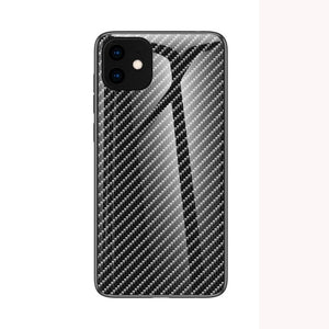 Luxury Gradient Color Carbon Fiber Tempered Glass Case For iPhone 11 Pro Max X XR XS MAX 8 7 6S 6/Plus 5