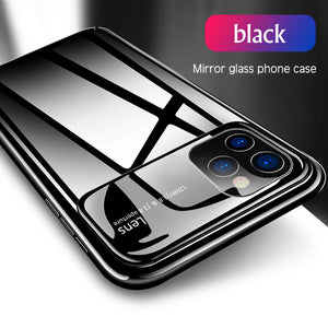 HOT SALE Green Color Tempered Glass Mirror Case For iPhone 11/Pro/Max X XR XS MAX 8 7/Plus