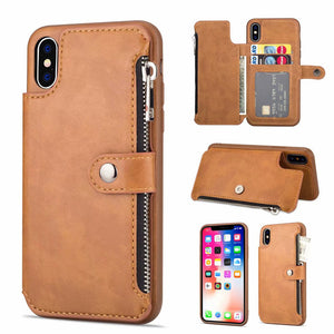 Luxury PU Leather Multi Card Holders Case For iPhone 11/Pro/Max X XR XS MAX 8 7 6S 6/Plus