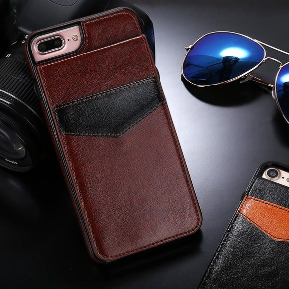 Luxury Vertical Flip Wallet PU Leather Case For iPhone X XR XS MAX 8 7 6S 6/Plus