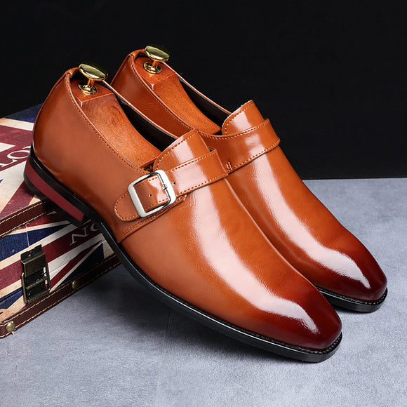 Hizada Fashion British Style Men's Slip On Dress Formal Shoes