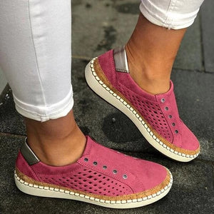 Retro Style Women's Casual Summer Slip On Hollow-Out Sneakers