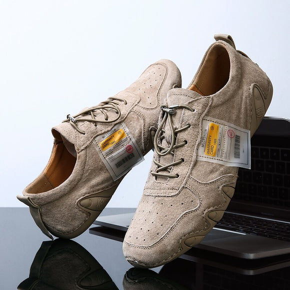 Plus Size High Quality Suede Leather Men's Lace-Up Shoes