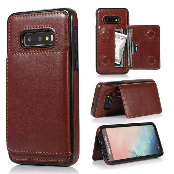 Retro Leather Multi-Function Card Holder Wallet Phone Case For Samsung S10/Plus/Lite Note 9  8 S9 S8/Plus