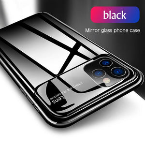 HOT SALE Green Color Tempered Glass Mirror Case For iPhone 11/Pro/Max X XR XS MAX 8 7/Plus(Buy 2 Get 10% off, 3 Get 15% off)