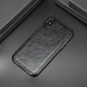 Luxury PU Leather Magnetic Absorption Back Cover For iPhone X XR XS MAX 8 7 6S 6/Plus