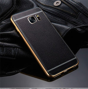 Luxury Ultra Thin Plating Soft Silicone Leather Case For Samsung S10 S10Plus S10E Note 9 S9 S8/Plus S7 S6/Edge