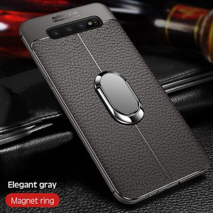 Fashion Ultra Thin Soft Silicon Shockproof Armor Magnetic Ring Holder Case For Samsung Note 10/9/8 S10 S10Plus S10E S9 S8/Plus