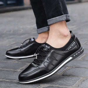 Hizada 2020 Men's Fashion Casual Leather Slip On Shoes