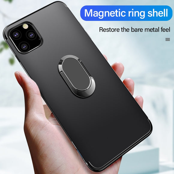 Hizada Ultra Thin Magnetic Holder Silicone Case For iPhone 11/Pro/Max X XR XS MAX 8 7 6S 6/Plus