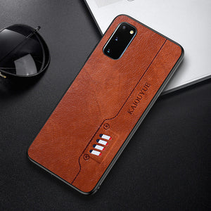 Hizada Luxury Shockproof Leather Soft Silicone Case For Samsung
