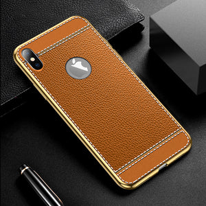 Hizada 2020 New Luxury Litchi Pattern Soft Silicone Case For iPhone 11/Pro/Max X XR XS MAX 8 7 6S 6/Plus
